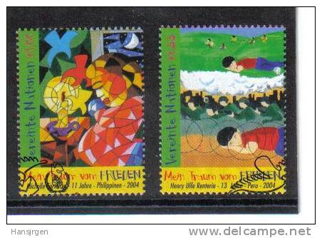 OLP299  VEREINIGTE NATIONEN UNO WIEN  2004  MICHL  428/29 Used - Used Stamps