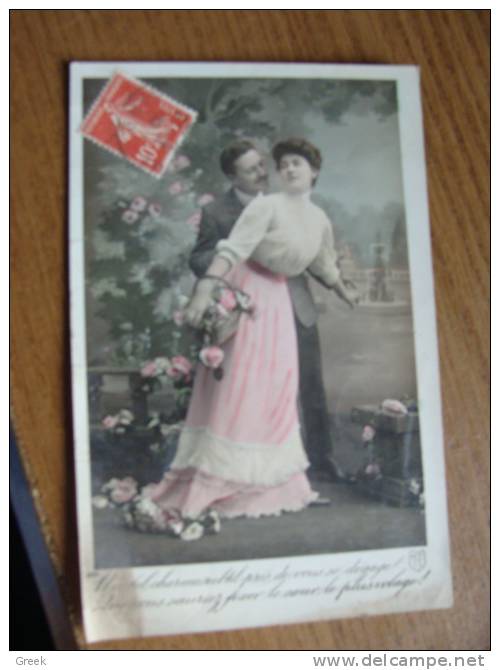 Vieux Carte De 1909 - L'amour - Saint-Valentin