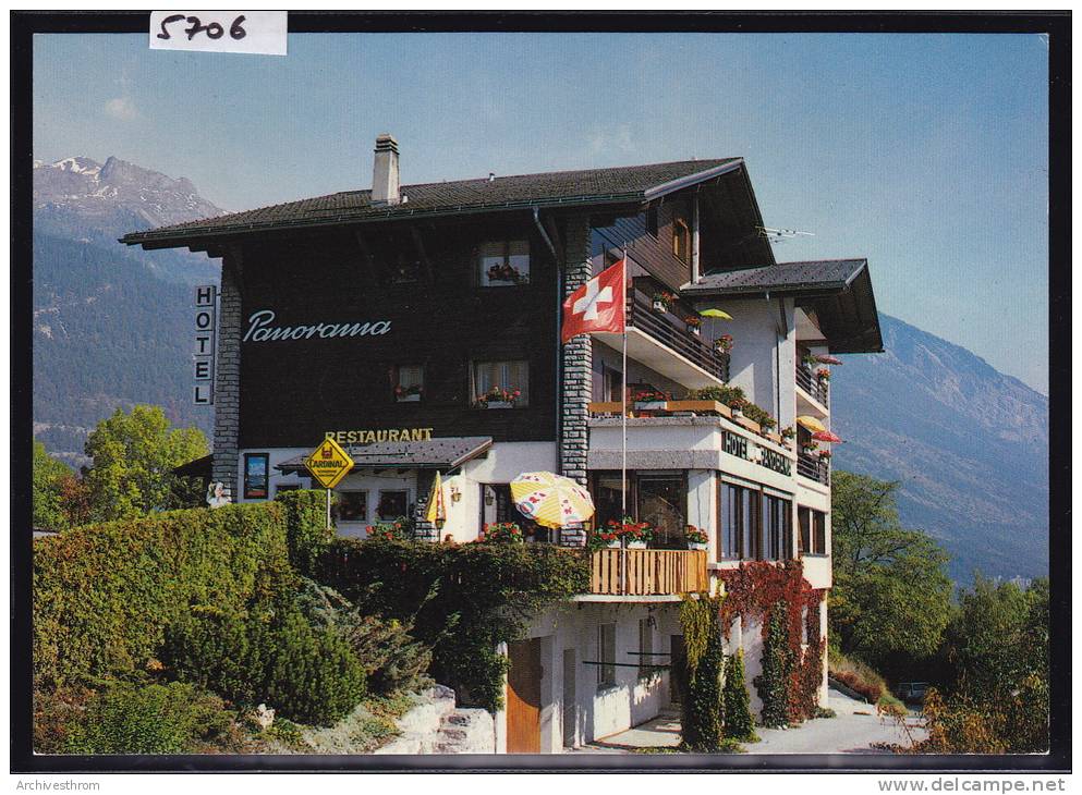 Mollens - Valais ; Hôtel-Restaurant “Panorama” (930 M) ; Grand Format 10/15 (5706) - Lens
