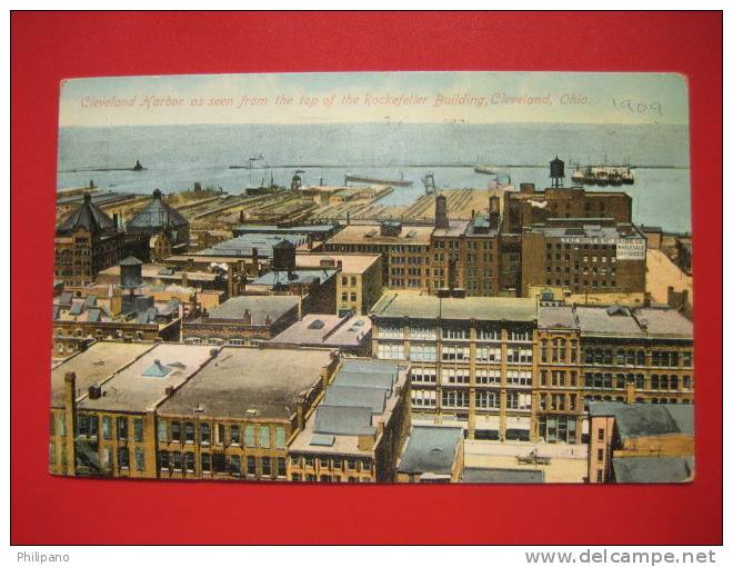 Ohio > Cleveland  Harbor Scene From Rockefeller Bldg  1909 Cancel   --- -----   Ref 246 - Cleveland