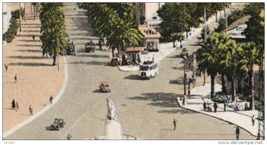 PHILIPEVILLE - L´Avenue Raymond Barrot Peugeot 202 Jeep Hotchkiss Ed. CAP N° 112 Circulé 1954 - Skikda (Philippeville)