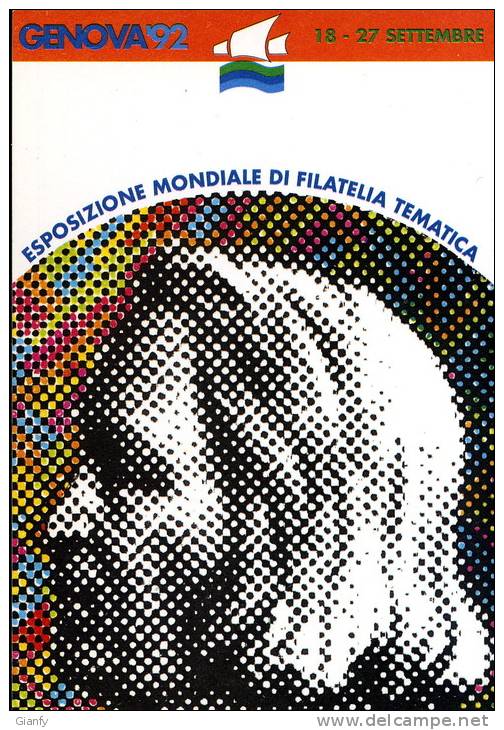 GENOVA 92 FILATELIA TEMATICA CRISTOFORO COLOMBO 1992 - Bolsas Y Salón Para Coleccionistas