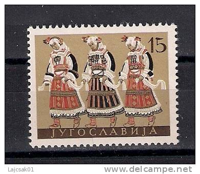 Yugoslavia 1957. Folklore Folk Costumes  MNH Mi.828 - Ongebruikt