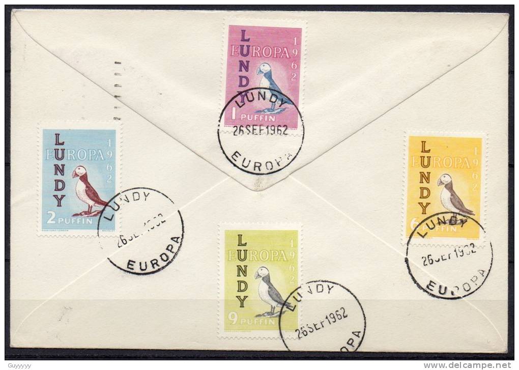 Lundy Island - FDC - Europa 1962 - Local Issues