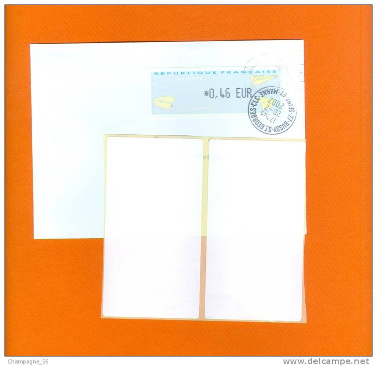 20- 2 2002 RARE VARIÉTÉS FRANCE ENVELOPPE DISTRIBUTEUR  77 BUSSY St GEORGES CLC -SEINE ET MARNE DATE 17 H 45 - Covers & Documents