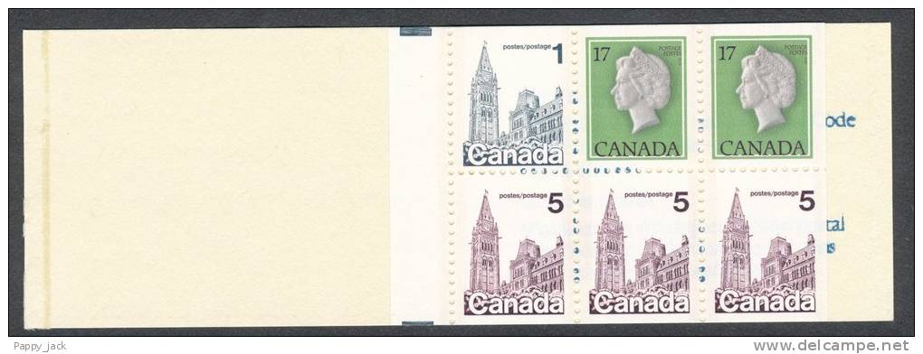 Canada Booklet # BK 80 Doubled Cameo - Full MNH - Flowers Bottle Gentian In Blue On Cover - Carnets Complets