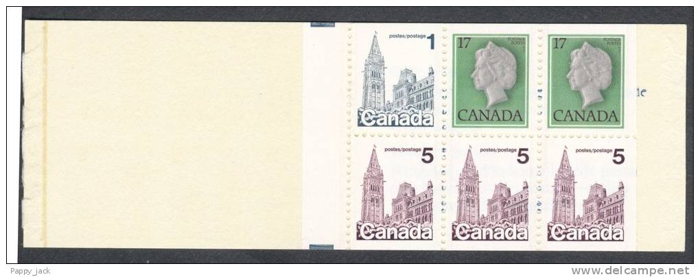 Canada Booklet # BK 80 Doubled Cameo - Full MNH - Trees Trembling Aspen In Blue On Cover - Full Booklets