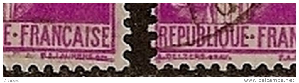 FRANCE 1933  Type Paix  40c Lilas  YT N° 281 Type 1 Et 2 Oblitérés - Usati