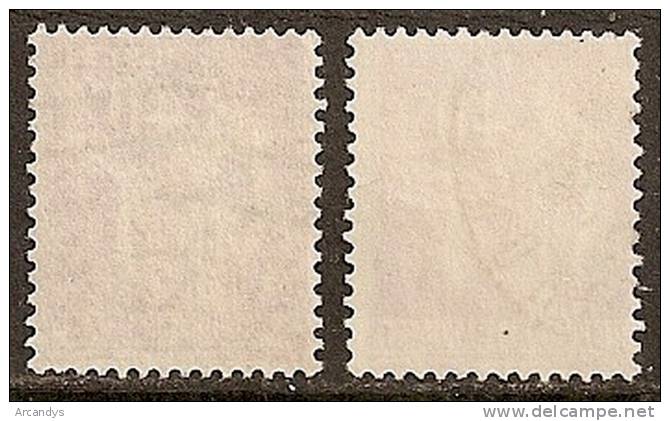 FRANCE 1933  Type Paix  40c Lilas  YT N° 281 Type 1 Et 2 Oblitérés - Used Stamps