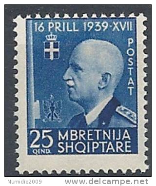 1942 ALBANIA UNIONE 25 Q MNH ** - RR8996 - Albania