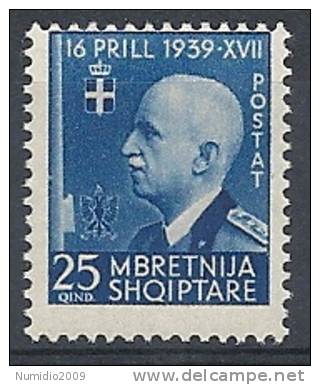 1942 ALBANIA UNIONE 25 Q MNH ** - RR8996-2 - Albania