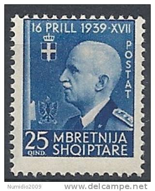 1942 ALBANIA UNIONE 25 Q MNH ** - RR8996-3 - Albania