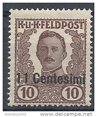 1918 OCC. AUSTRIACA 11 CENT MNH ** - RR9005 - Oostenrijkse Bezetting