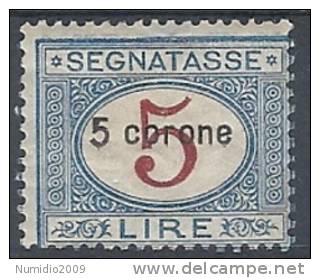 1922 DALMAZIA SEGNATASSE 5 C MH * - RR9009-2 - Dalmatien