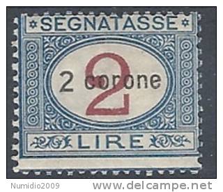 1922 DALMAZIA SEGNATASSE 2 C MH * - RR9009 - Dalmatie