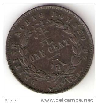 Britisch North Borneo 1 Cent 1886 H  Km 2  Vf+ !!!! - Colonias