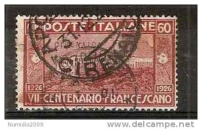 1926 CIRENAICA USATO S. FRANCESCO 60 CENT - RR2728 - Cirenaica