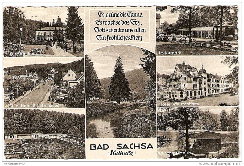 AK 22315 BAD SACHSA (Südharz) Mehrbild 7 Bilder Mit Text 16.6.62-7 3423 BAD SACHSA F Nach Recklinghausen Mit 1 X 10 PF - Bad Sachsa