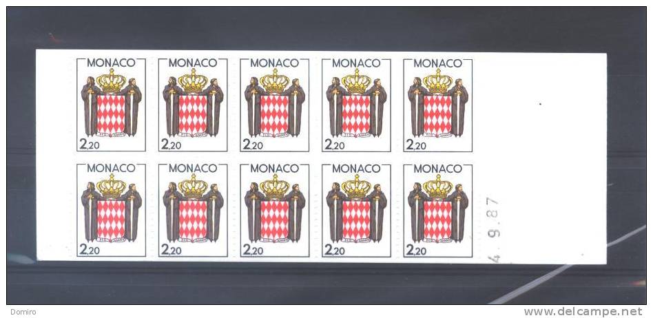 Monaco Carnet 1**   Cote Y/T :  +11.75 € - Postzegelboekjes