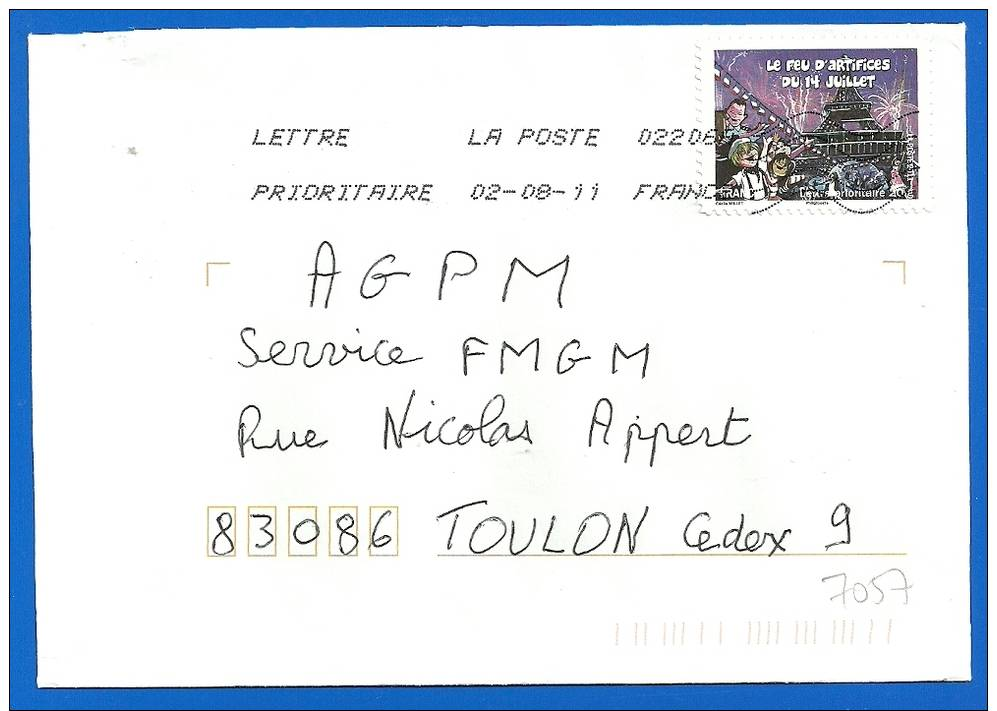 Timbre Sur Lettre (7057) - 1961-....