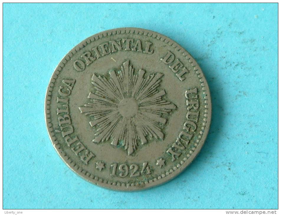 1924 - 2 CENTESIMOS / KM 20 ( For Grade, Please See Photo ) !! - Uruguay