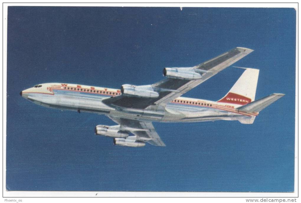 WESTERN AIRLINES - Boeing 720 B, Aircraft - 1946-....: Moderne