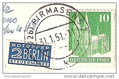 AK 807110 Pirmasens. Blick Auf Eisweiher 31. 1. 51.-177 (22b) PIRMASENS 2 K Mit 1 X 10 PF DEUTSCHE POST " Dauerserie Bau - Pirmasens