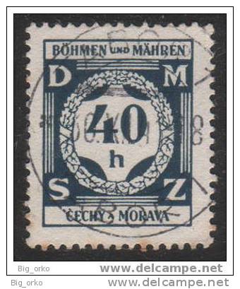 BOEMIA E MORAVIA (Occupazione) - Servizio: 40 H. Indaco - 1941 - Oblitérés