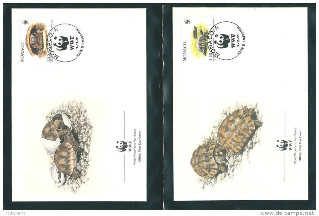 Monaco: 1805/ 1808 Sur FDC - WWF - Schildpadden