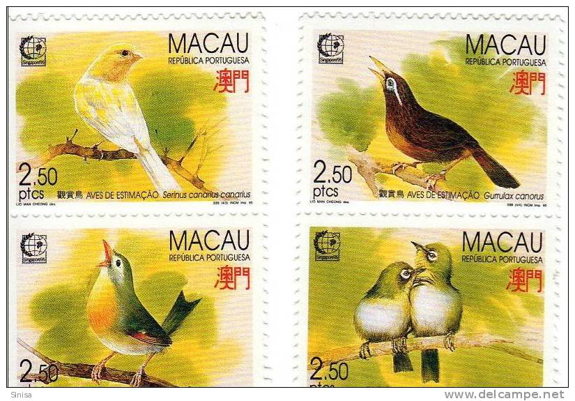Macau / Birds - Unused Stamps