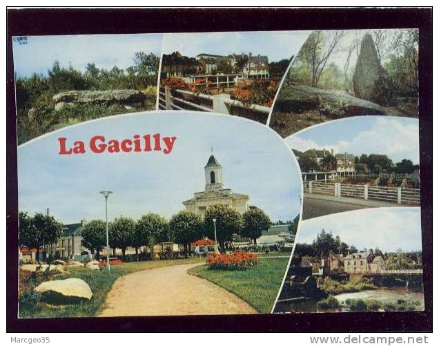 La Gacilly Déversoir Et écluse Sur L'Aff, église, Menhir Roche Piquée Multivue édit. Artaud N°3 - La Gacilly