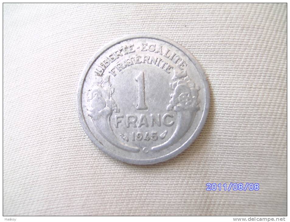 1 FRANC 1945 C EN ALU - Altri & Non Classificati