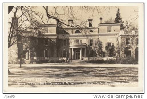 Franklin Roosevelt US President, Home In Hyde Park NY, 1940s Vintage Real Photo Postcard - Présidents