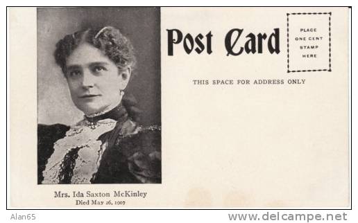 William McKinley Home, First Lady Ida Saxton McKinley Death Memorial, 1900s Vintage Postcard - Präsidenten