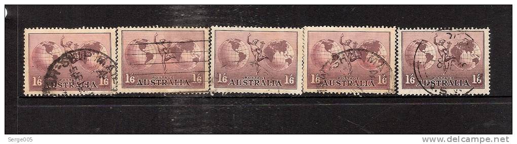 AUSTRALIE    COLLECTION    VENTE  K  /   24   Obliteres 1934 Airmail - Collections