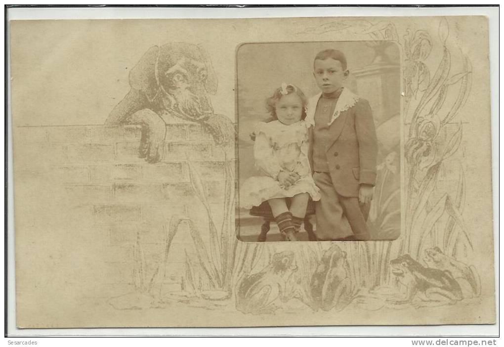 1904,  CPA CARTE-PHOTO  ILLUSTREE, PAUL ET YVONNE - Otros & Sin Clasificación