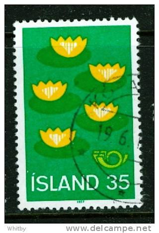 Iceland 1977 35k Water Lilies Issue #496 - Gebraucht