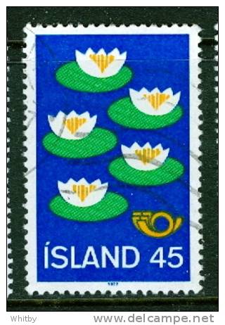 Iceland 1977 45k Water Lilies Issue #497 - Gebraucht