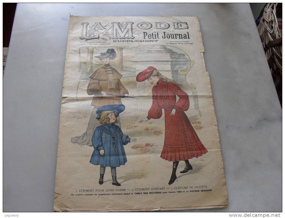 La Mode Du Petit Journal N° 1 Dimanche 3 Janvier 1904 - Moda