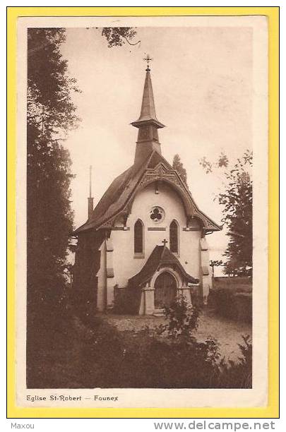 SUISSE / FOUNEX : église St-Robert (CPA1926) - Founex