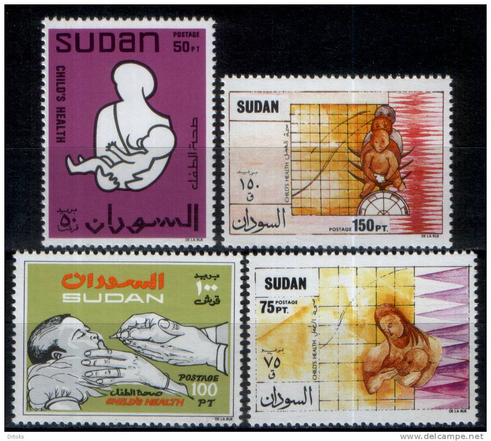 MEDICINE / CHILD SURVIVAL / BREAST FEEDING / VACCINATION / POLIO VACCINE/GROWING CHART/SUDAN 1988 / MNH / VF/ 5 SCANS. - Geneeskunde