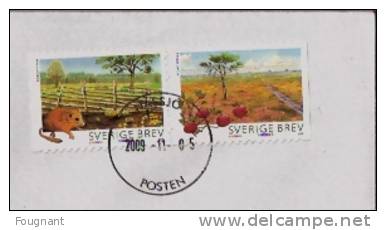 SUEDE:2009 :Lettre Envoyée En Belgique Avec Timbres:1:Rongeur.2: Fruits. - Briefe U. Dokumente