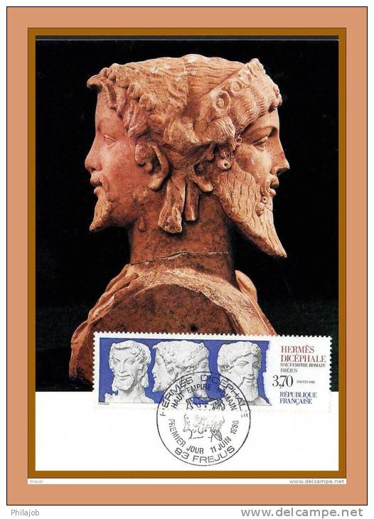 1988 CM N° YT 2548  " HERMES DICEPHALE. FREJUS " + Prix Dégressif. - Mitología