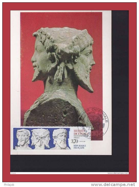 1988 CM N° YT 2548  " HERMES DICEPHALE. FREJUS " + Prix Dégressif. - Mythologie