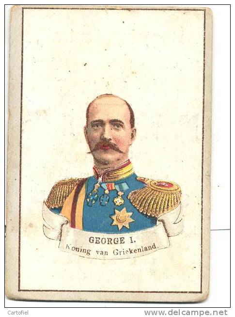 CHROMO-GEORGE I-KONING VAN GRIEKENLAND-SIGAREN-SIGARETTEN-MAGASIN CENTRAL-MAASTRICHT-WILLEMS  EN CO-2 SCANS - Other & Unclassified