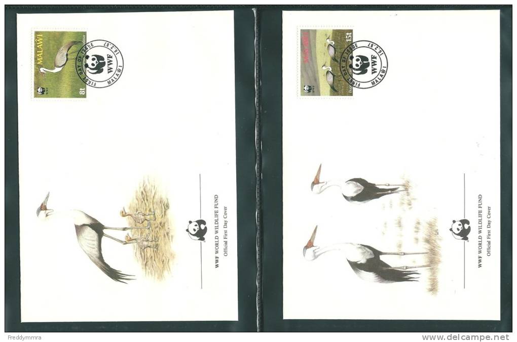 Malawi: 489/ 492  Sur FDC - WWF - Cigognes & échassiers