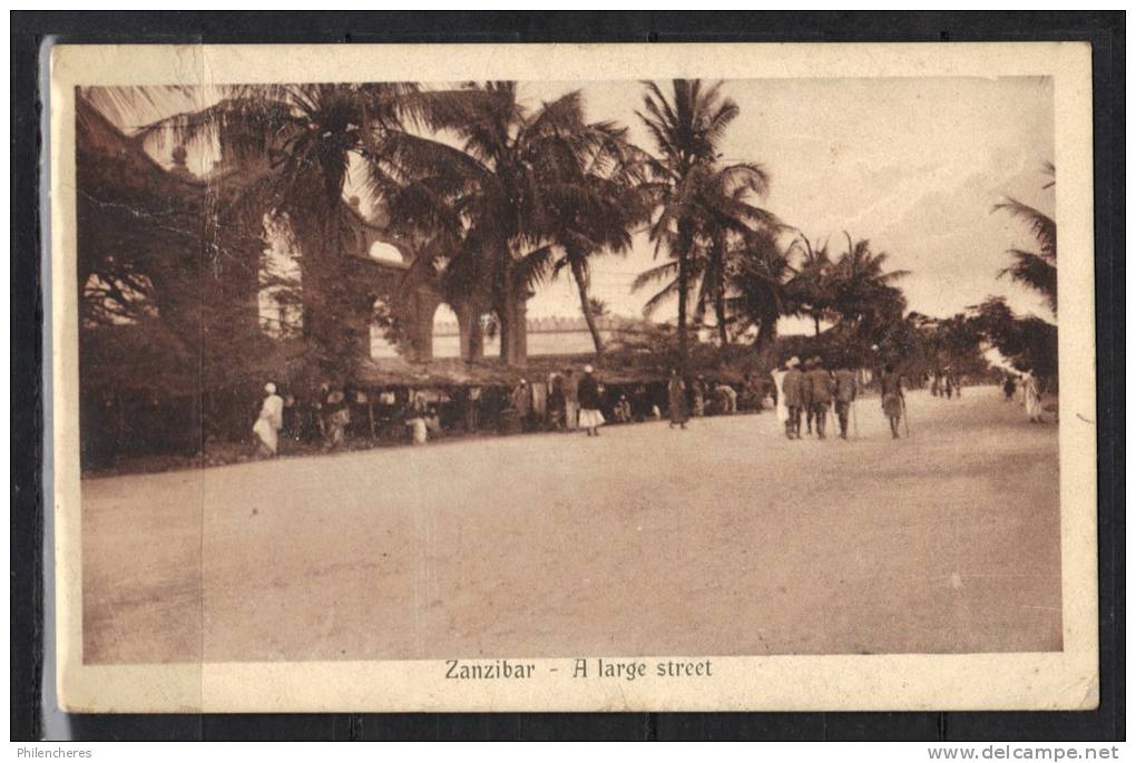 TANZANIE CPA ZANZIBAR 1923 A Large Street - Tansania