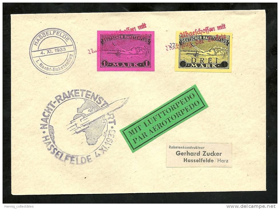 Germany, Pioneer Rocket Mail 1933/34 - EZ 4A3-4 - Storia Postale