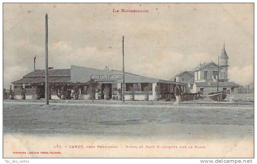 66 - Canet - Hotel Et Café St-Jacques Sur La Plage - Canet Plage