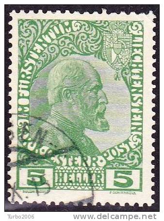 Liechtenstein 1912 Johann II 5 H. Green Michel 1 Y - Gebraucht